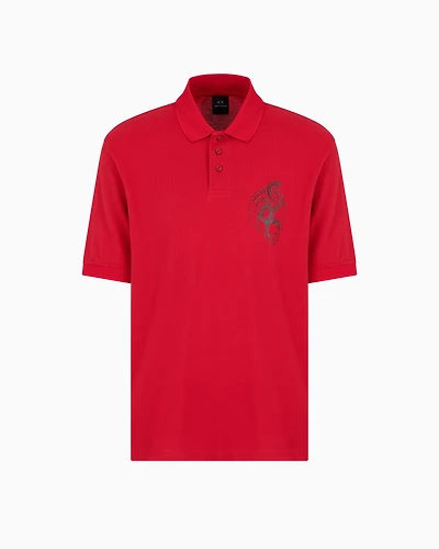 Regular fit polo shirt cotton