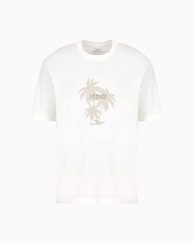 Regular fit palm tree print t-shirt