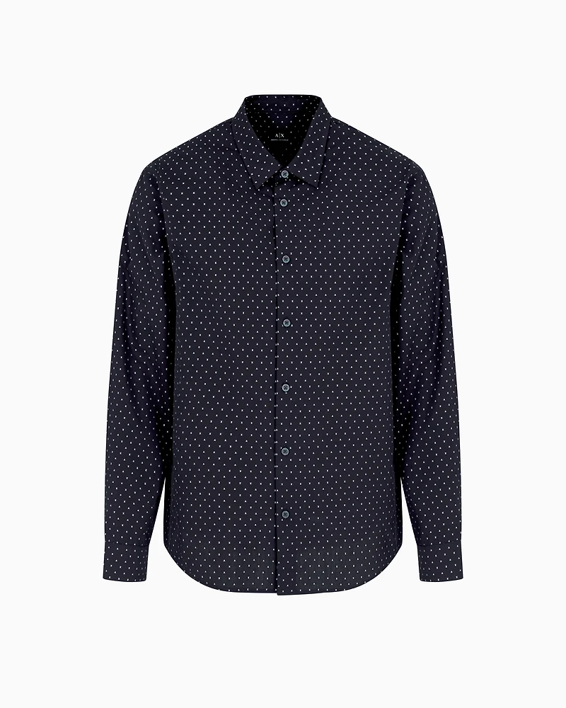 Regular fit cotton jacquard shirt