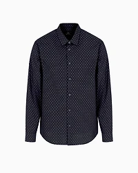 Regular fit cotton jacquard shirt
