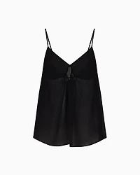 Viscose crepe top with tie