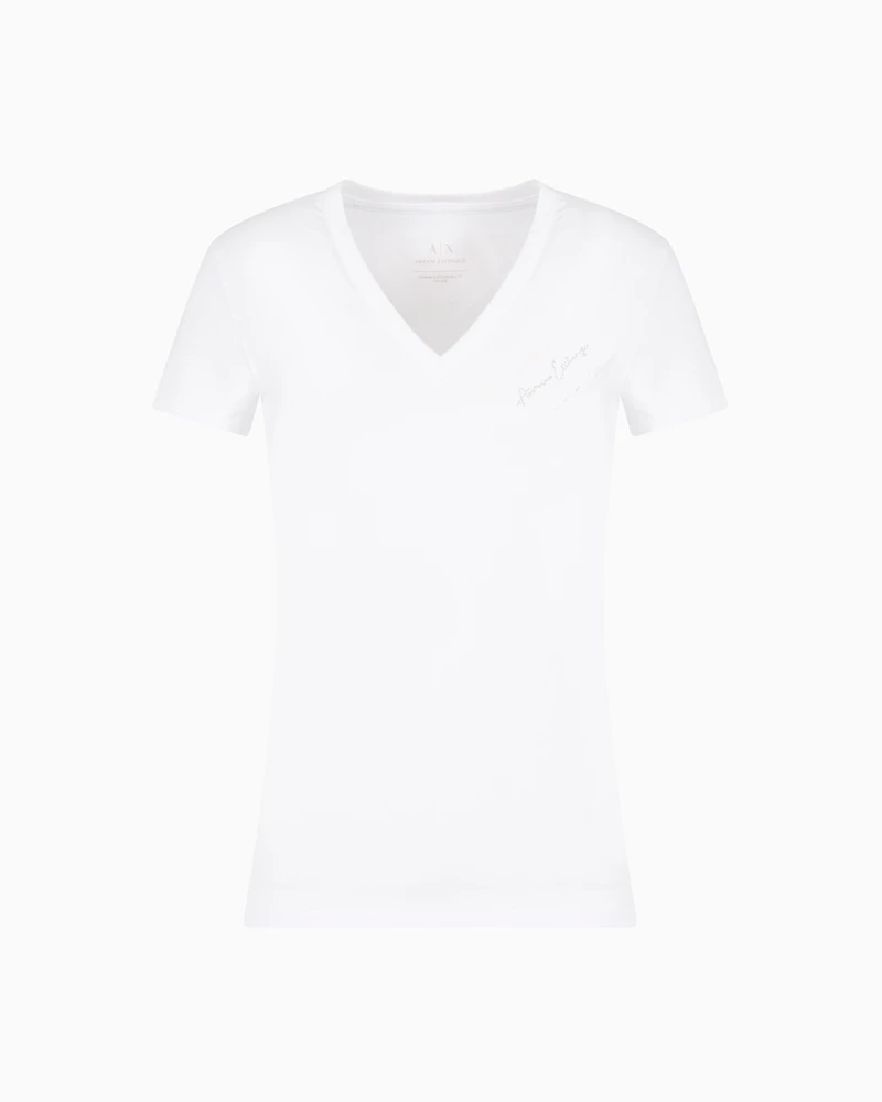 Slim fit T-shirt with signature logo