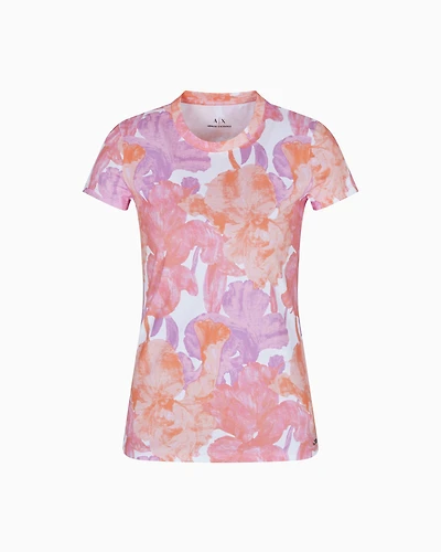Slim fit floral patterned t-shirt