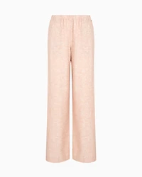 Oversized cotton and linen trousers