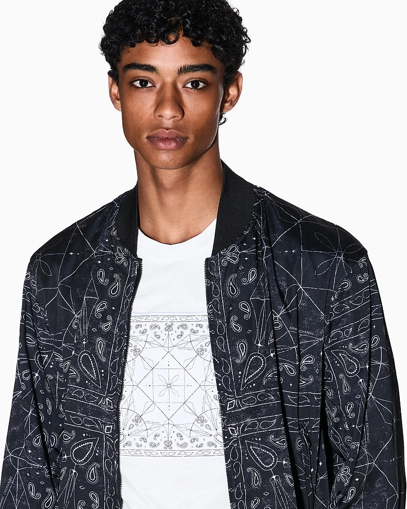 Kaleidoscope Pattern Bomber Jacket