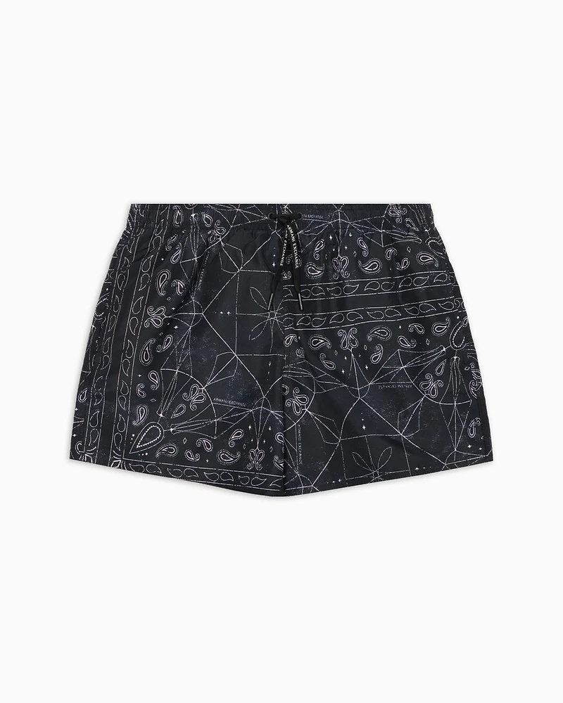 Allover patterned boxer costume