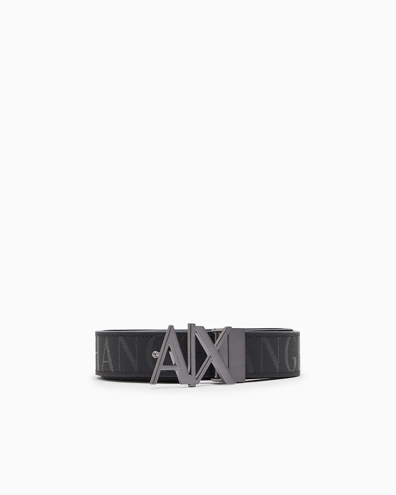 Reversible belt with logo