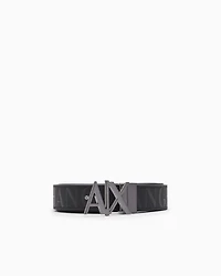 Reversible belt with logo