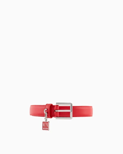 Slim belt with charm