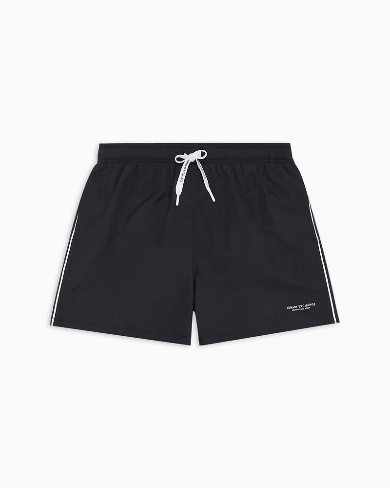 Fabric swim boxer with logo