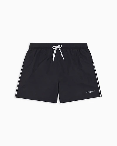 Fabric swim boxer with logo