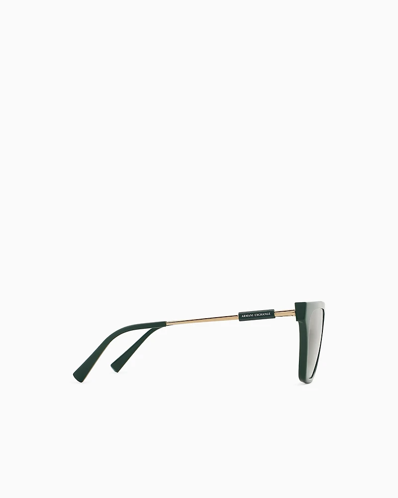 Armani Exchange - Women’s cat-eye sunglasses, Woman, Green, Size: 55L