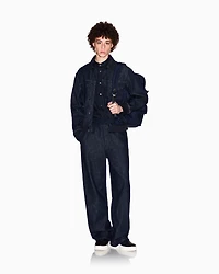 Regular fit poplin shirt with logo patch