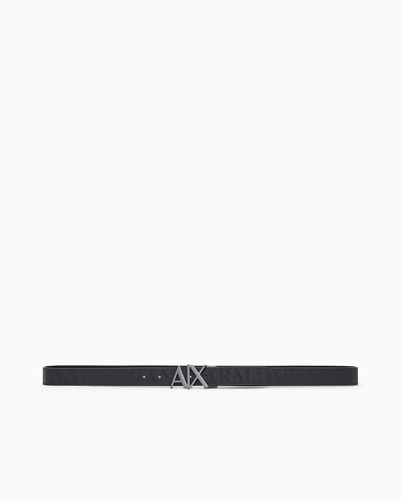 Reversible belt with logo