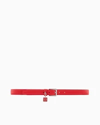 Slim belt with charm
