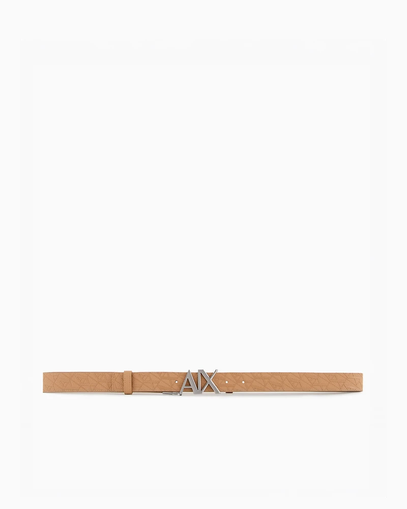 Reversible belt with logo