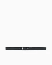 Leather belt with logo