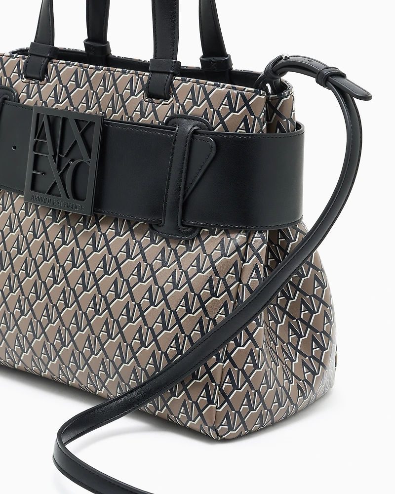 Handbag with allover logo