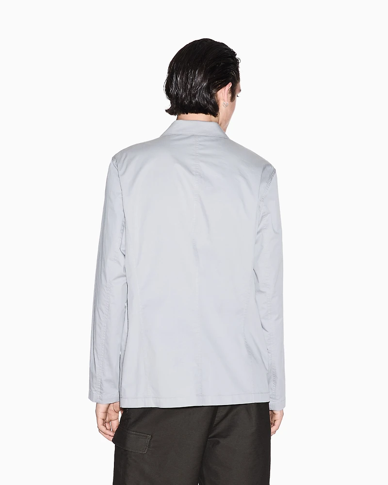 Single-breasted cotton twill jacket