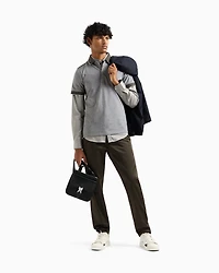 Cotton polo with contrasting details