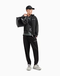 Full zip jacket with contrasting bands
