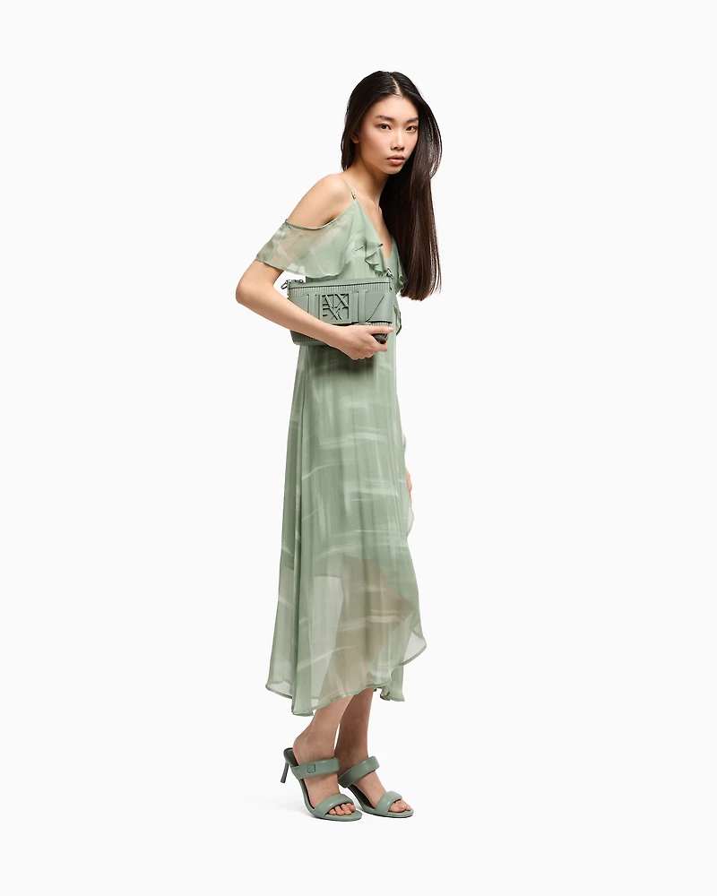 Long dress viscose chiffon