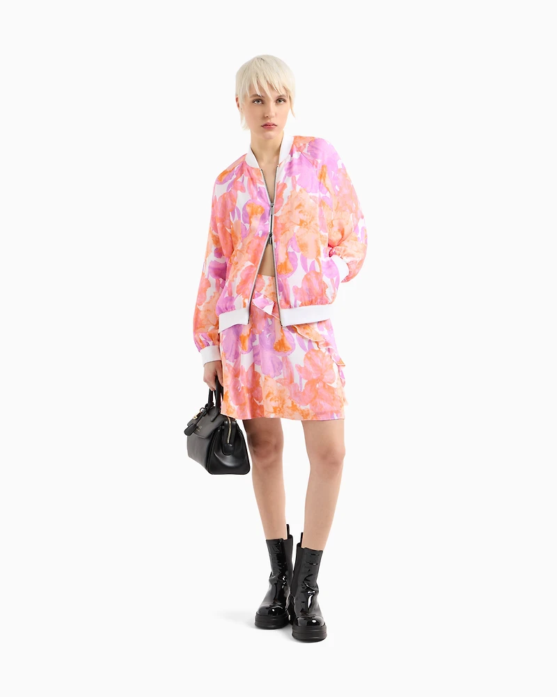 Short skirt floral fabric