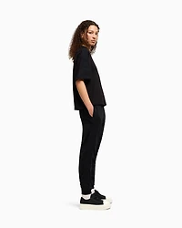 Relaxed fit T-shirt with logo bands on the shoulders