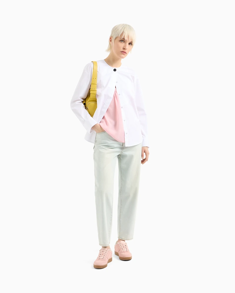 Viscose crepe top with tie