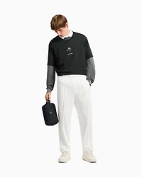Dégradé effect ribbed cotton sweater