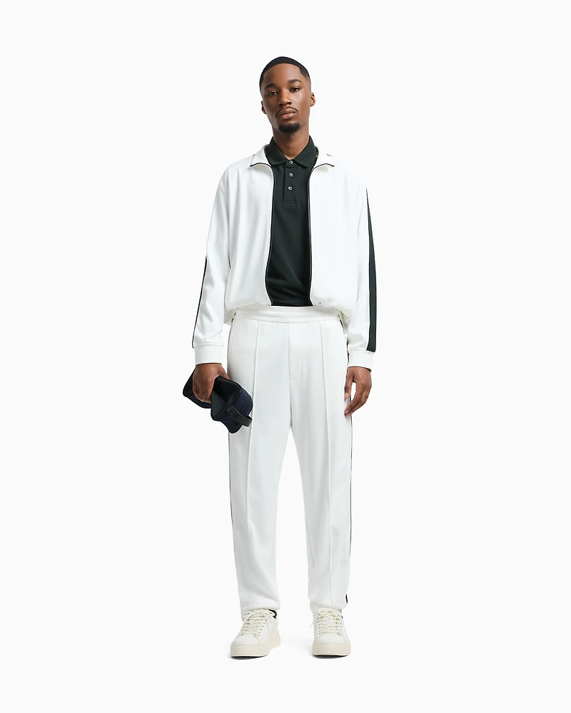 Regular fit trousers with contrasting band