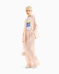 Double-breasted jacket cotton ramie