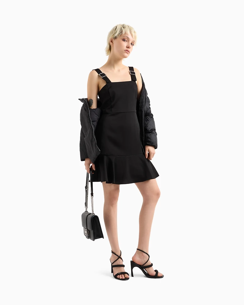 Short dress matte satin fabric