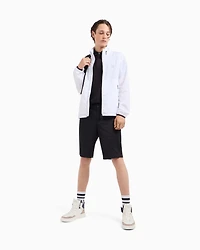 Slim fit stretch cotton polo with logo