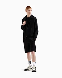 Full zip sweatshirt with logo bands