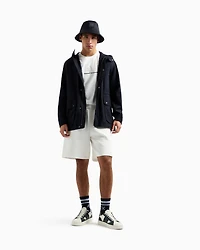 Bonded cotton Bermuda shorts