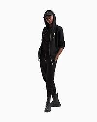 Metal Logo Zip Up Hoodie