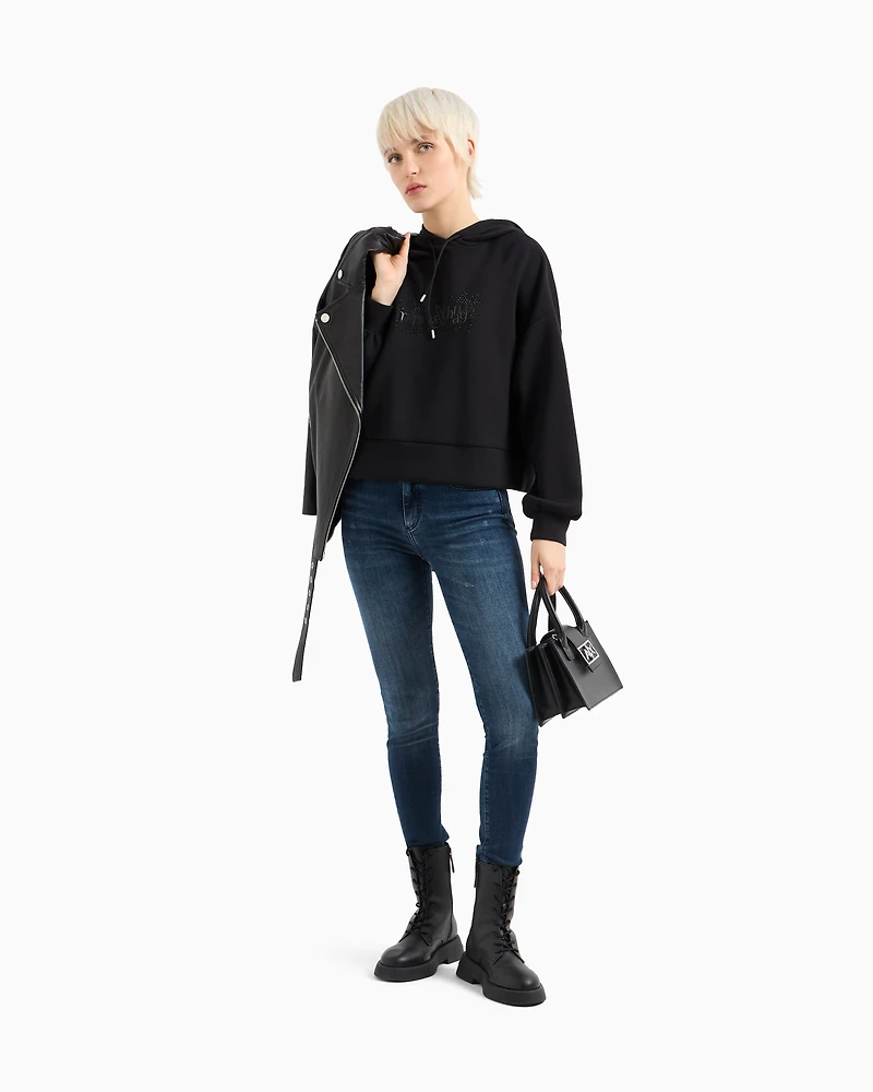 Rhinestone Logo Hoodie