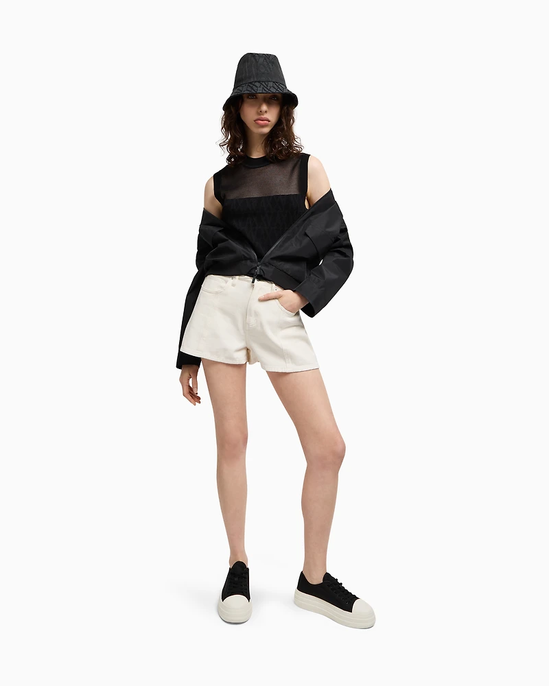Openwork knit top