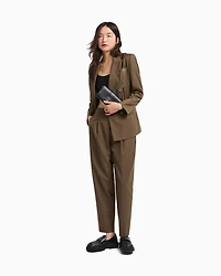Double-breasted twill jacket