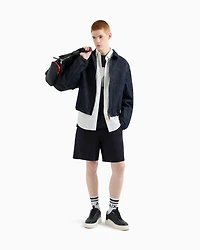 Bonded cotton Bermuda shorts