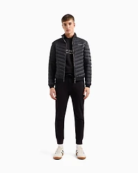 Double-faced padded jacket with zip