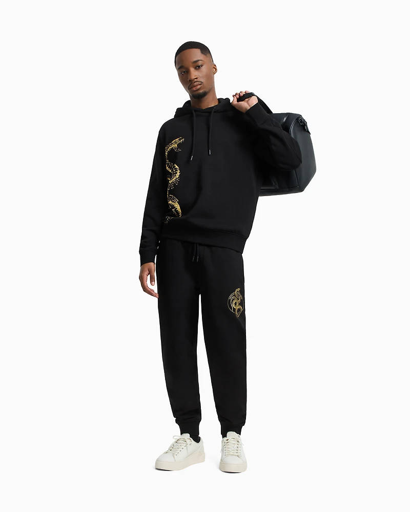 Hoodie with maxi print
