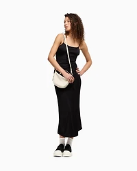 Long jersey dress with drape
