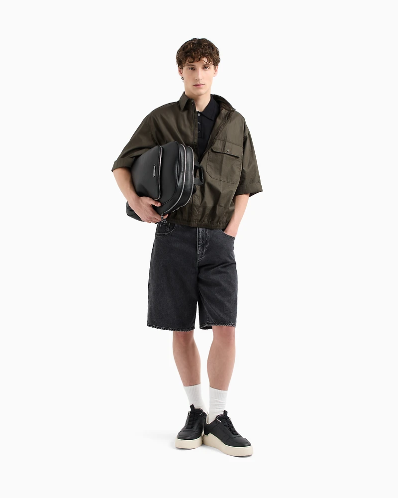 Linen and cotton polo