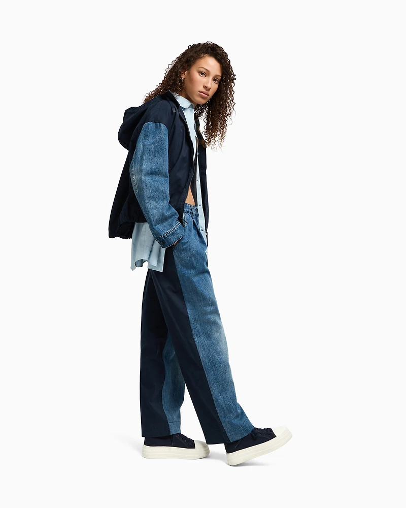 Blouson twill and denim
