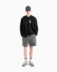 Crewneck sweatshirt with vinyl logo print