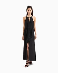 Long dress with cut out and slit