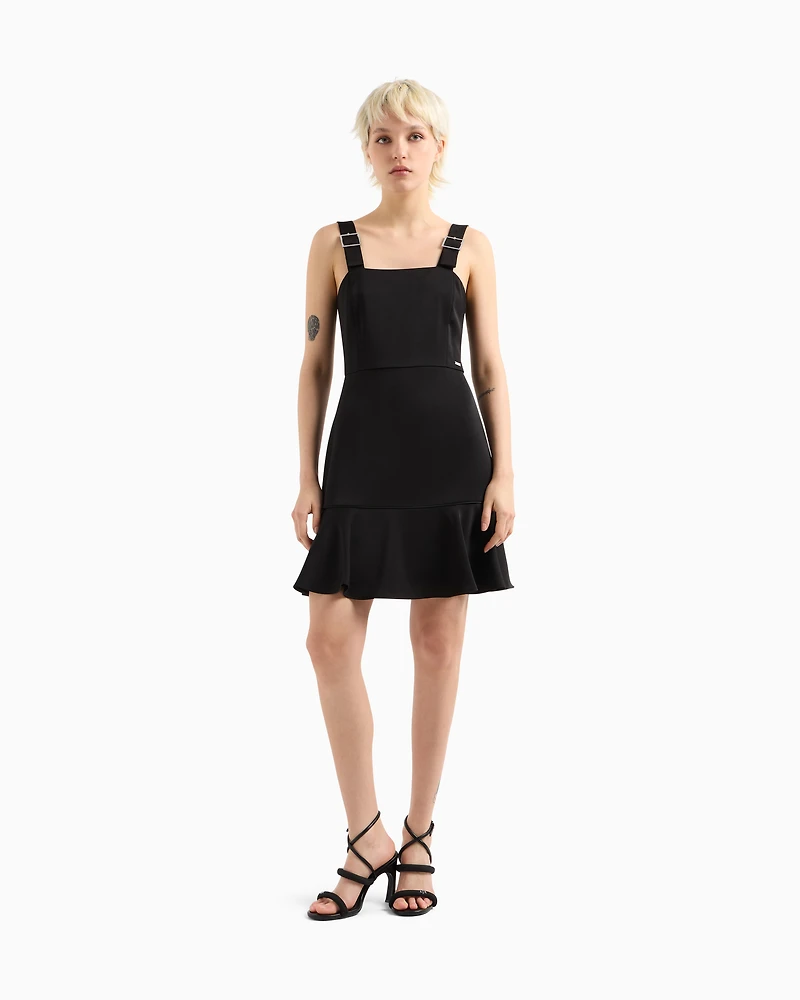 Short dress matte satin fabric