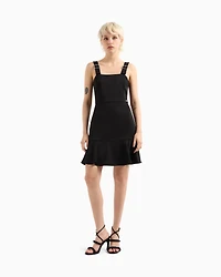 Short dress matte satin fabric